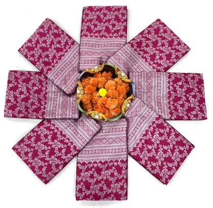 Women’s Soft Lichi Silk Floral Jacquard Saree with Rich Pallu | Traditional Festive Saree with Matching Blouse Piece