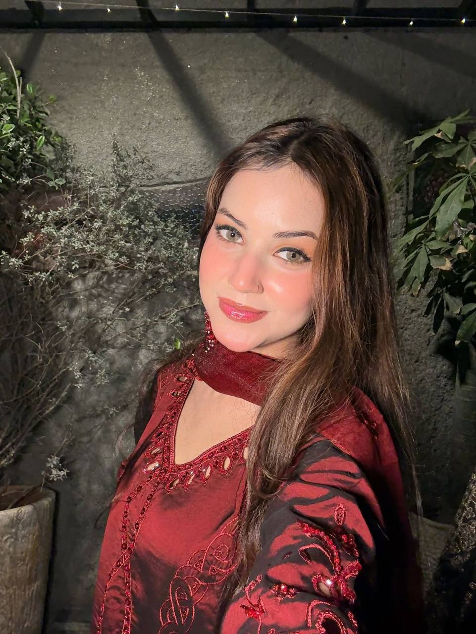 pakistani maroon suit set with sequence embroidery & jmy choo dupatta | wedding party wear ethnic suit