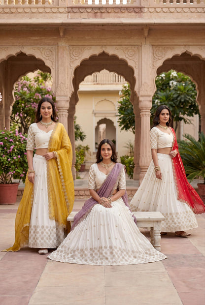 Women’s Festival Chinon Lehenga Choli Set with Embroidered Dupatta | Sequence Work Designer Lehenga for Wedding & Festive Wear