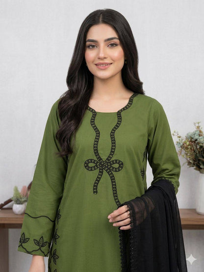Women’s Hania Amir Inspired Pakistani Suit Set with Embroidered Rayon Top Palazzo & Georgette Dupatta