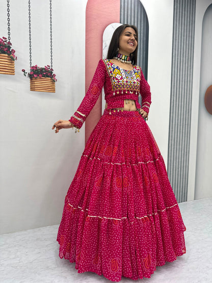 Women’s Navratri Special Pure Fox Georgette Lehenga Choli | 9 Meter Flair Designer Garba & Festival Wear