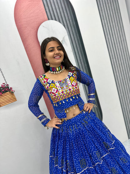 Women’s Navratri Special Pure Fox Georgette Lehenga Choli | 9 Meter Flair Designer Garba & Festival Wear