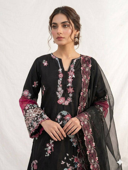 Women's Crape Silk Embroidered Kurti Palazzo Dupatta Set | Sequence Embroidery with Cut Work Designer Ethnic Suit