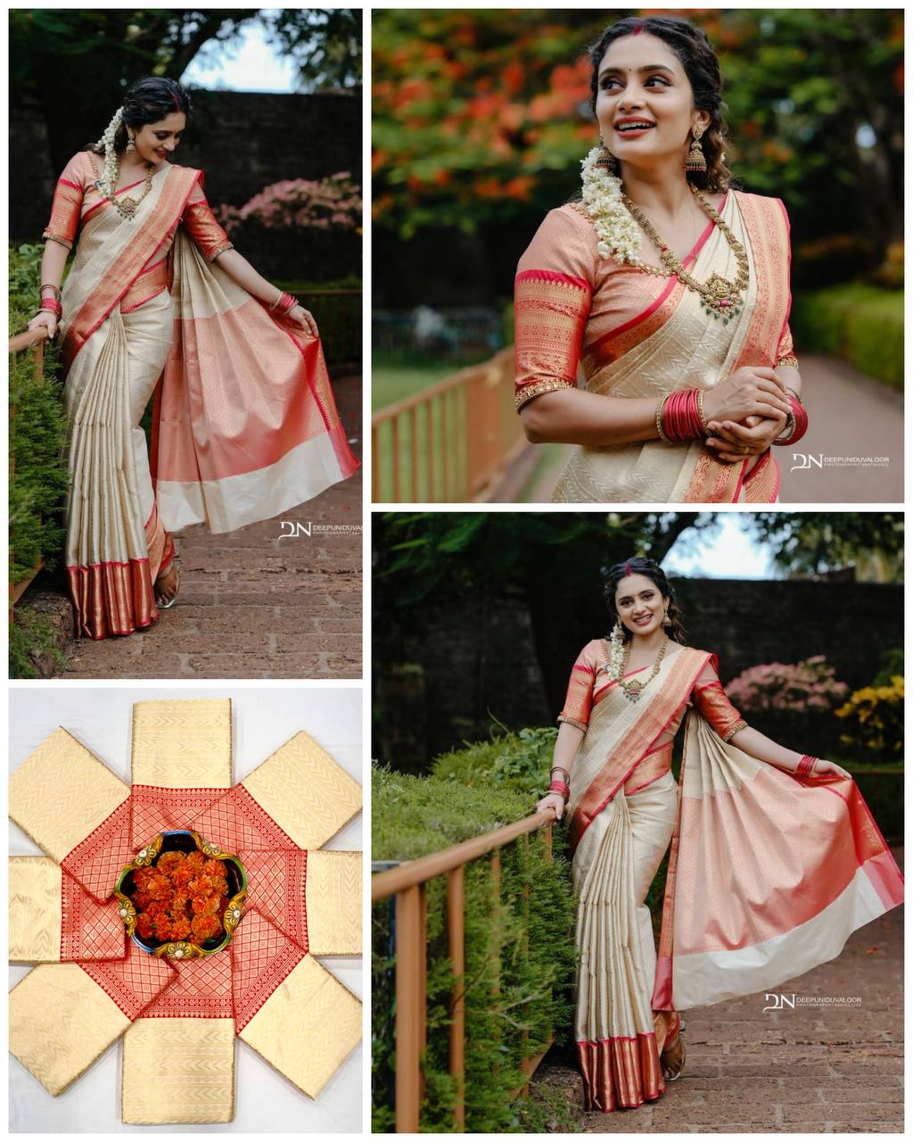 women’s soft lichi silk saree with rich pallu & all over jacquard work | traditional festive saree
