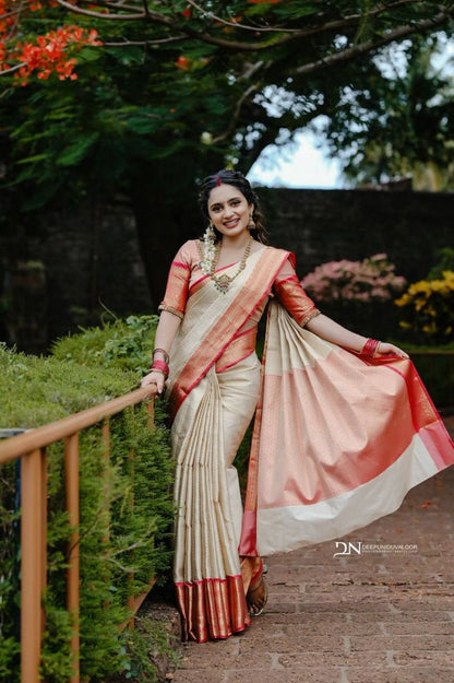 Women’s Soft Lichi Silk Saree with Rich Pallu & All Over Jacquard Work | Traditional Festive Saree