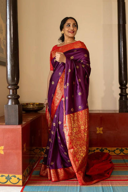 Women’s Soft Lichi Silk Saree with Rich Pallu & All Over Jacquard Work | Traditional Festive Saree Collection