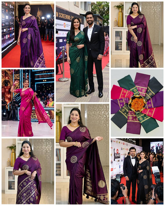 Women’s Soft Lichi Silk Saree with Rich Pallu & Jacquard Work | Traditional Festive Silk Saree Collection