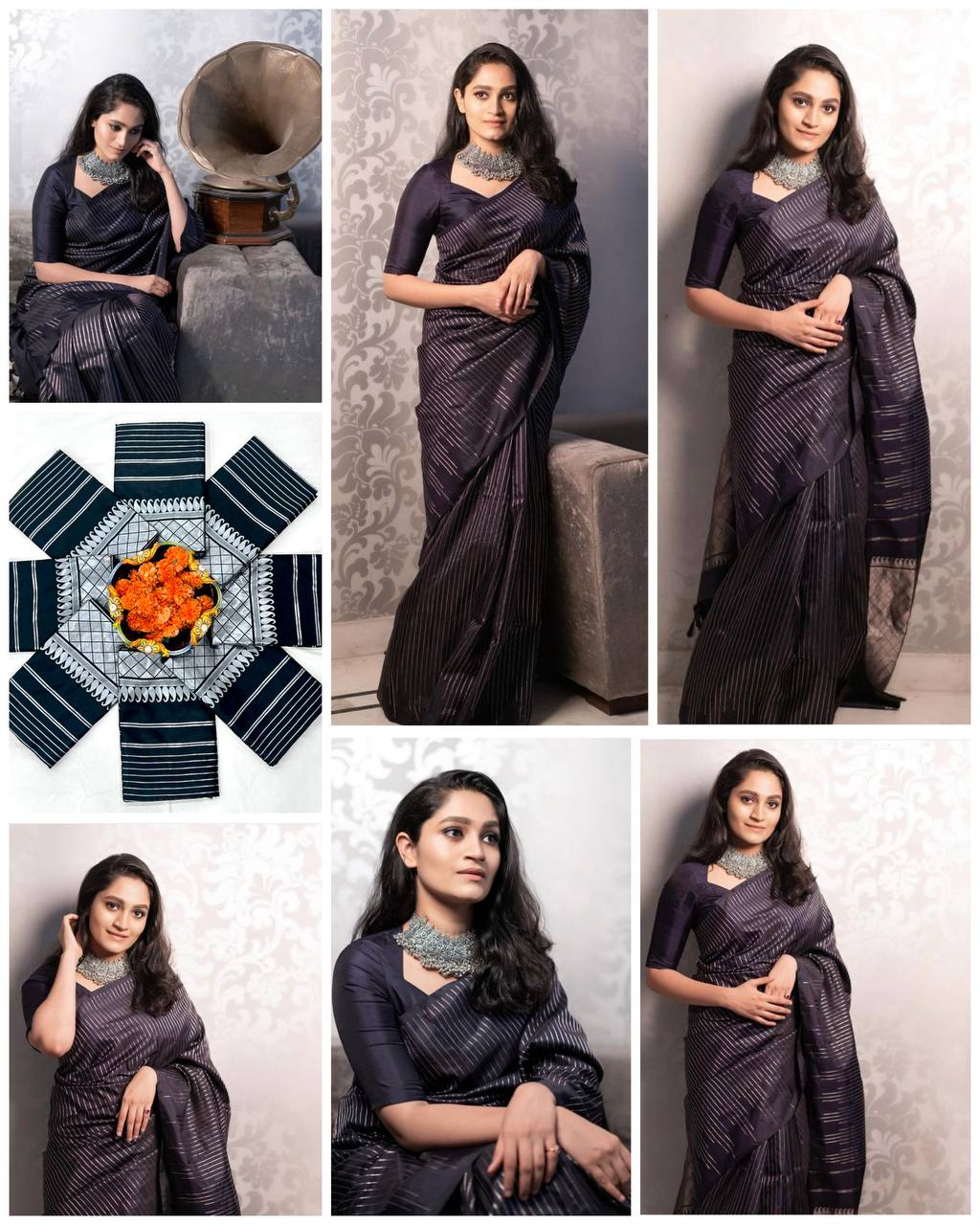 women’s soft lichi silk saree with rich pallu & jacquard weaving | elegant traditional saree collection