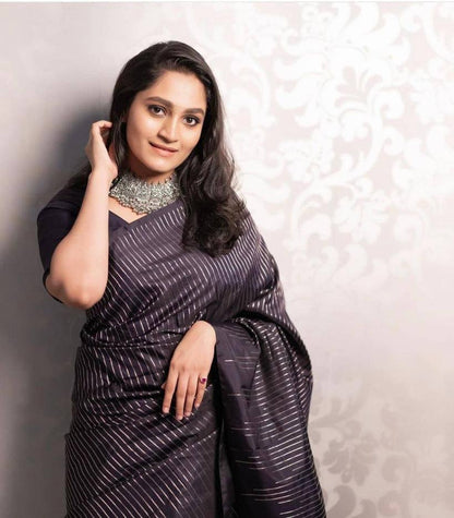 Women’s Soft Lichi Silk Saree with Rich Pallu & Jacquard Weaving | Elegant Traditional Saree Collection