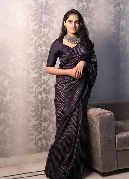 Women’s Soft Lichi Silk Saree with Rich Pallu & Jacquard Weaving | Elegant Traditional Saree Collection