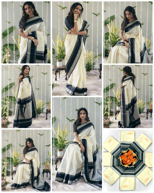 Women’s Soft Lichi Silk Saree with Rich Pallu & Jacquard Weaving | Traditional Elegant Saree Collection
