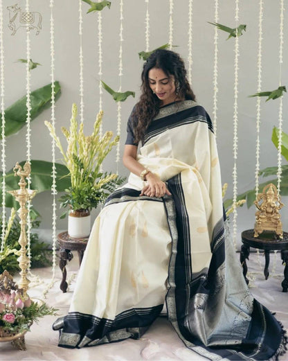 Women’s Soft Lichi Silk Saree with Rich Pallu & Jacquard Weaving | Traditional Elegant Saree Collection