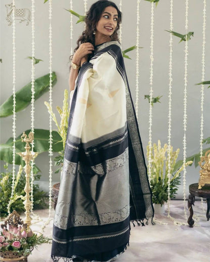 Women’s Soft Lichi Silk Saree with Rich Pallu & Jacquard Weaving | Traditional Elegant Saree Collection