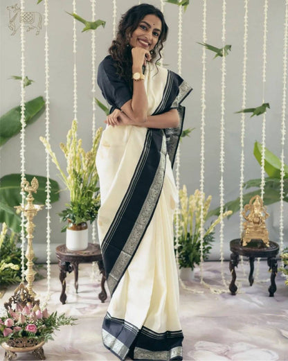 Women’s Soft Lichi Silk Saree with Rich Pallu & Jacquard Weaving | Traditional Elegant Saree Collection