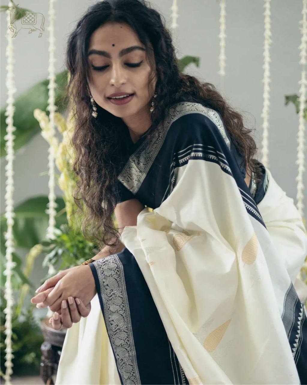 women’s soft lichi silk saree with rich pallu & jacquard weaving | traditional elegant saree collection