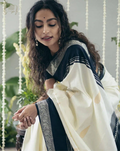 Women’s Soft Lichi Silk Saree with Rich Pallu & Jacquard Weaving | Traditional Elegant Saree Collection