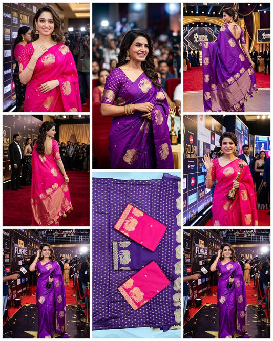 Women’s Soft Lichi Silk Saree with Rich Pallu & Jacquard Work | Premium Festive Silk Saree Collection