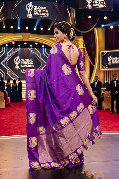 Women’s Soft Lichi Silk Saree with Rich Pallu & Jacquard Work | Premium Festive Silk Saree Collection