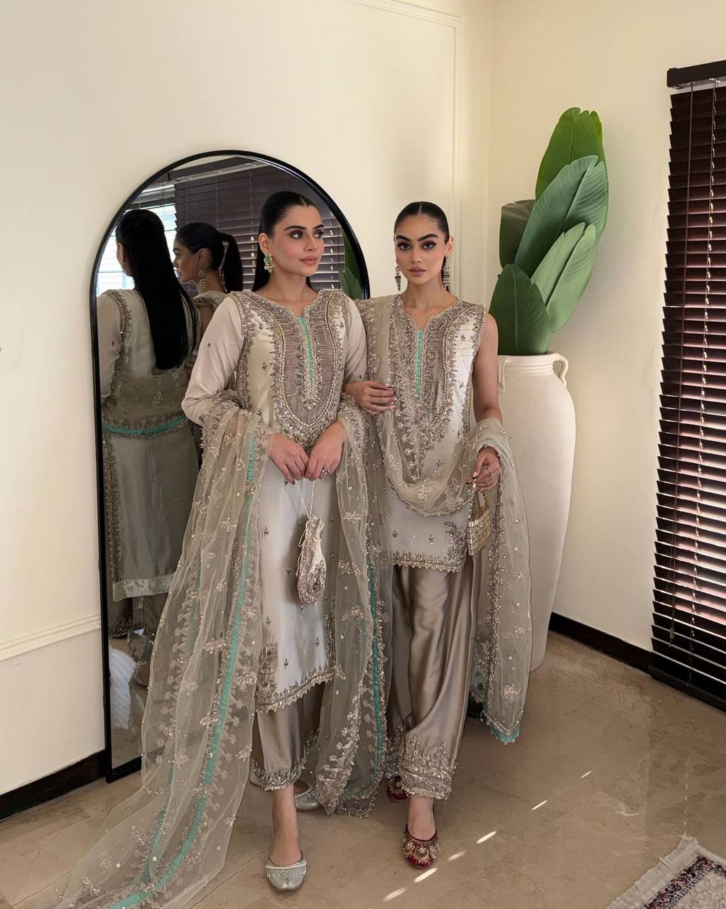 for this eid 🌙 our sequence embroidery worked top, plazzo and dupatta