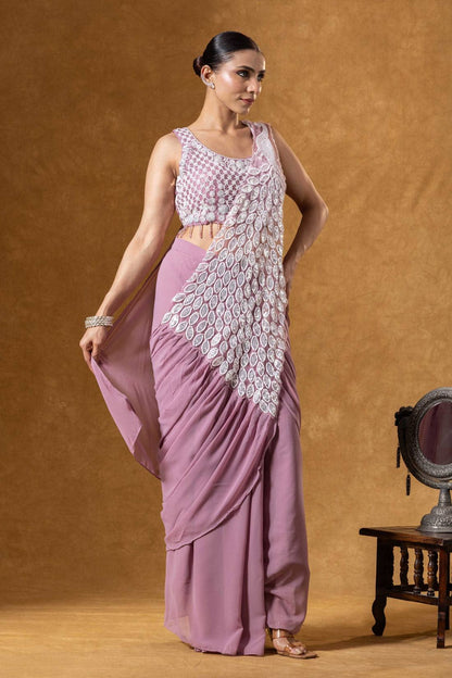 SAREE WITH FULLY EMBROIDERED