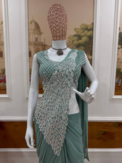 SAREE WITH FULLY EMBROIDERED