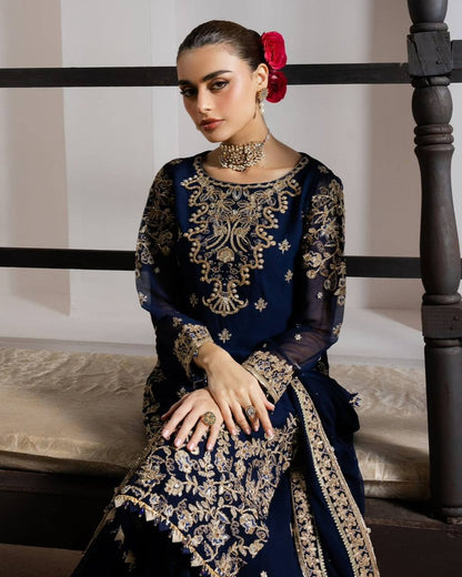 EID 🌙 EXCLUSIVE AND TRENDY FOR WEDDING SEASON OUR SEQUENCE EMBROIDERY WORKED TOP, PLAZZO AND DUPATTA IN GMY SILK