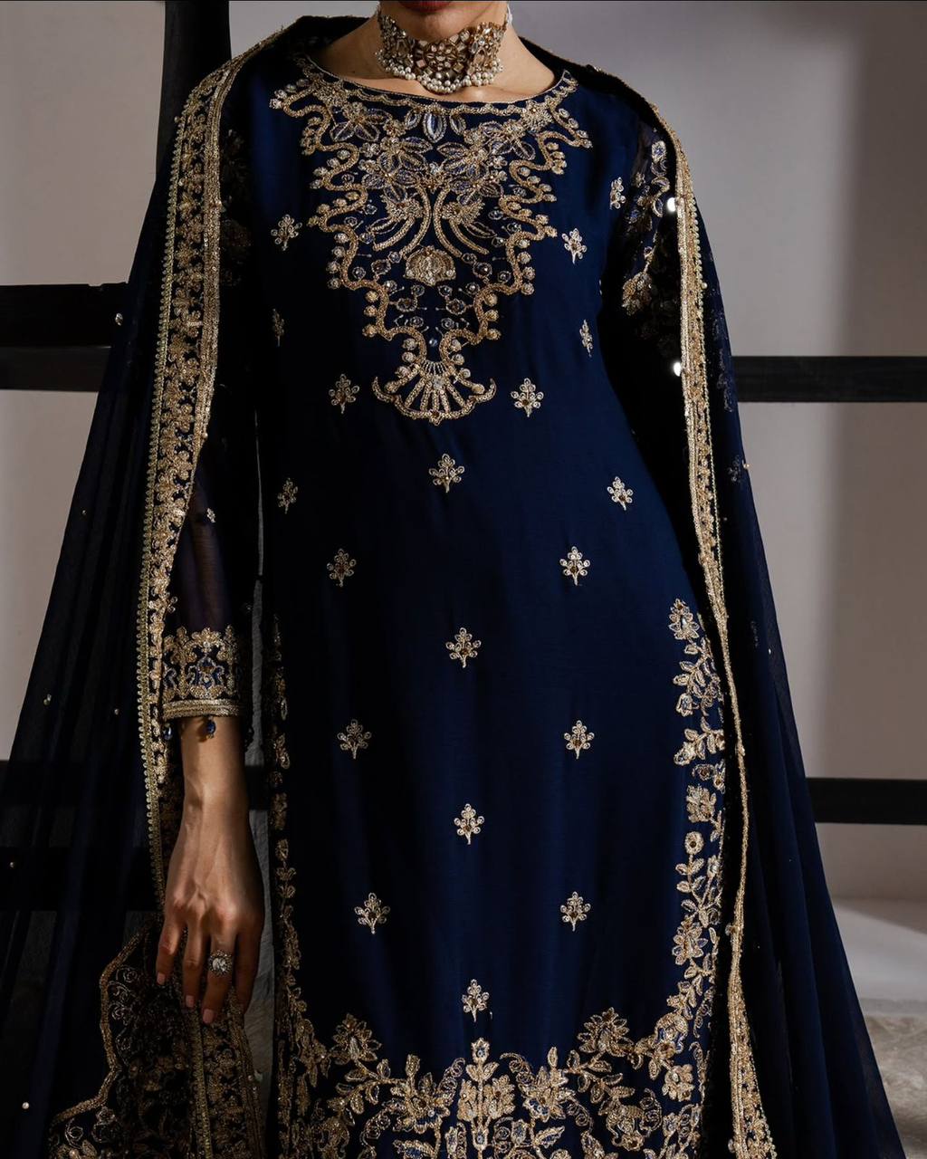 eid 🌙 exclusive and trendy for wedding season our sequence embroidery worked top, plazzo and dupatta in gmy silk