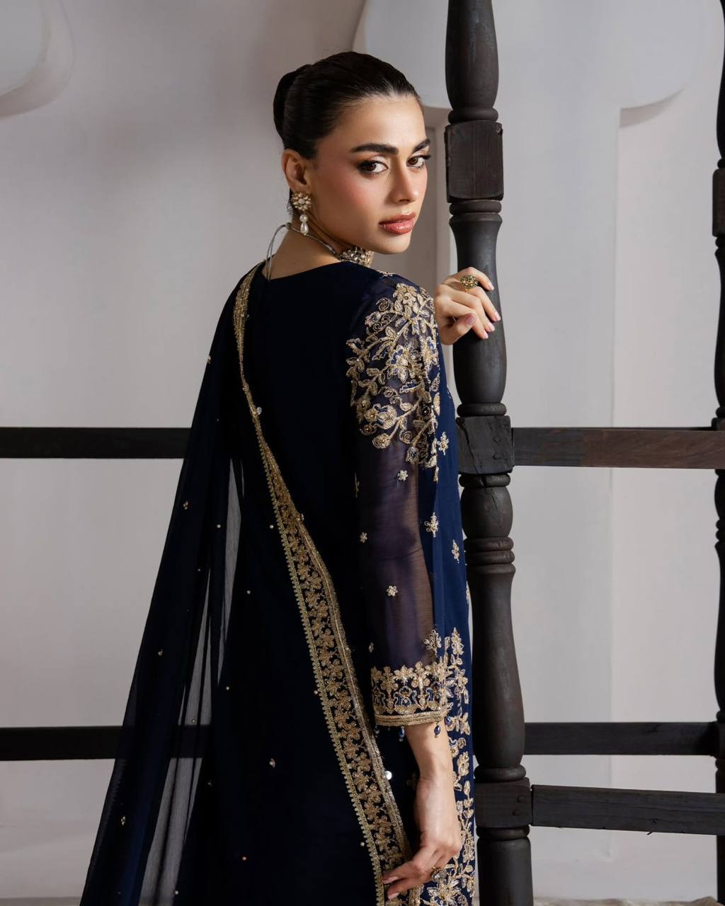 eid 🌙 exclusive and trendy for wedding season our sequence embroidery worked top, plazzo and dupatta in gmy silk