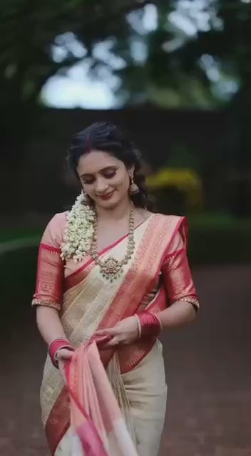 Women’s Soft Lichi Silk Saree with Rich Pallu & All Over Jacquard Work | Traditional Festive Saree