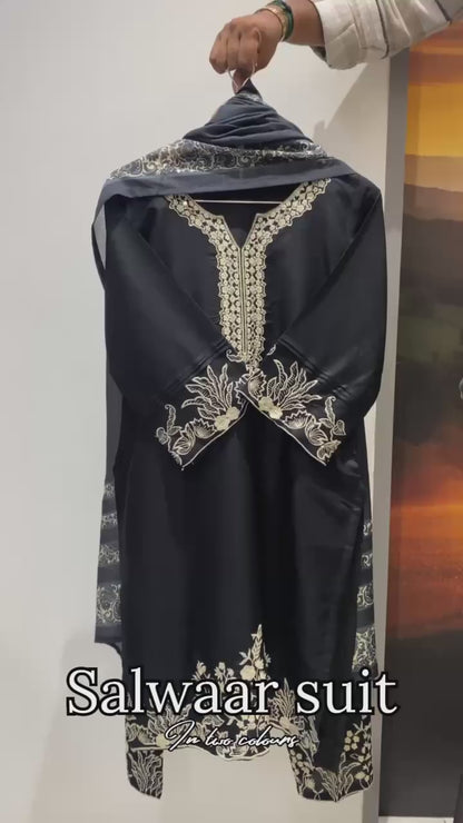 Women’s Rayon Kurta Palazzo Set with Real Mirror Embroidery & Cotton Dupatta | Designer Ethnic Suit Set