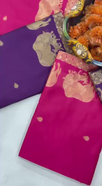 Women’s Soft Lichi Silk Saree with Rich Pallu & Jacquard Work | Premium Festive Silk Saree Collection