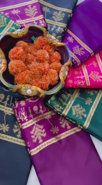 Women’s Soft Lichi Silk Saree with Rich Pallu & Jacquard Work | Traditional Festive Silk Saree Collection